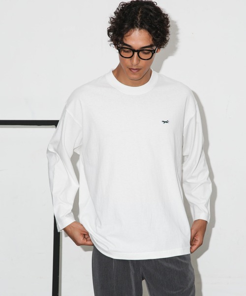 PENNEYS(ぺニーズ)の「「Penney's別注」ワンポイントTシャツロンT(Tシャツ/カットソー・メンズ・モカ/スミクロ/ホワイト・S/L/M)」の22枚目の写真