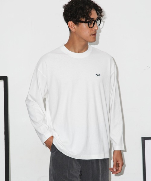 PENNEYS(ぺニーズ)の「「Penney's別注」ワンポイントTシャツロンT(Tシャツ/カットソー・メンズ・モカ/スミクロ/ホワイト・S/L/M)」の21枚目の写真