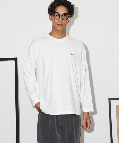 PENNEYS(ぺニーズ)の「「Penney's別注」ワンポイントTシャツロンT(Tシャツ/カットソー・メンズ・モカ/スミクロ/ホワイト・S/L/M)」の20枚目の写真