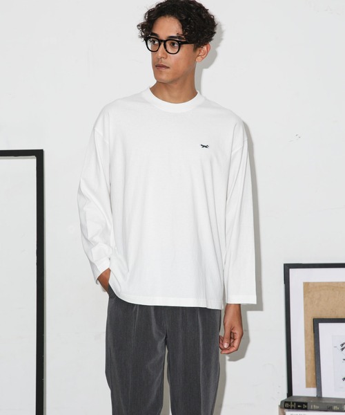 PENNEYS(ぺニーズ)の「「Penney's別注」ワンポイントTシャツロンT(Tシャツ/カットソー・メンズ・モカ/スミクロ/ホワイト・S/L/M)」の19枚目の写真