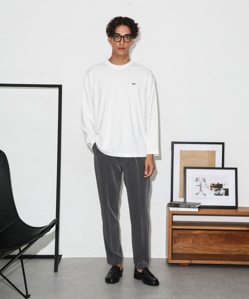 PENNEYS(ぺニーズ)の「「Penney's別注」ワンポイントTシャツロンT(Tシャツ/カットソー・メンズ・モカ/スミクロ/ホワイト・S/L/M)」の18枚目の写真