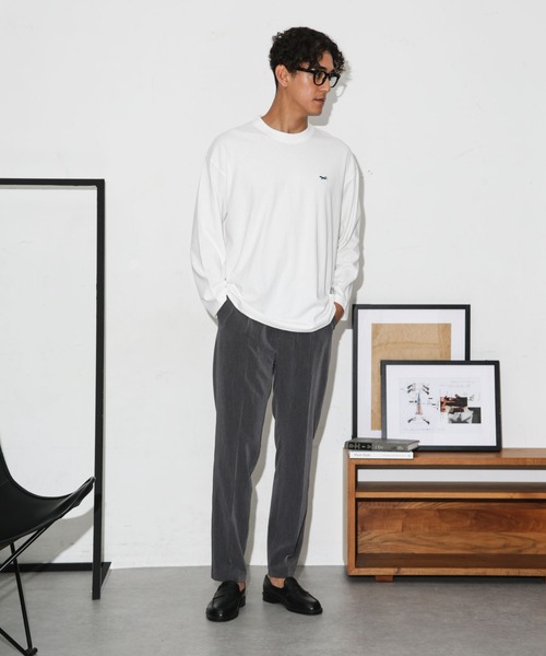 PENNEYS(ぺニーズ)の「「Penney's別注」ワンポイントTシャツロンT(Tシャツ/カットソー・メンズ・モカ/スミクロ/ホワイト・S/L/M)」の17枚目の写真