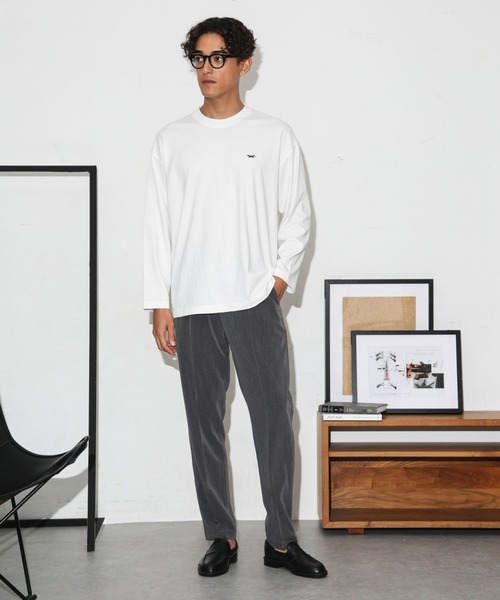 PENNEYS(ぺニーズ)の「「Penney's別注」ワンポイントTシャツロンT(Tシャツ/カットソー・メンズ・モカ/スミクロ/ホワイト・S/L/M)」の16枚目の写真