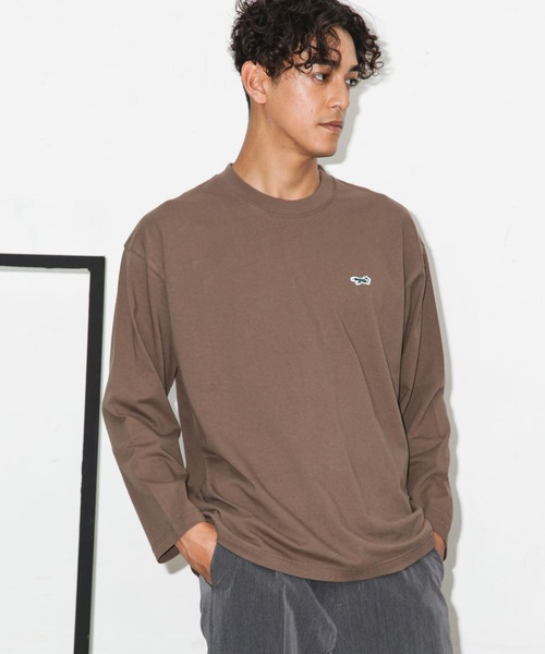 PENNEYS(ぺニーズ)の「「Penney's別注」ワンポイントTシャツロンT(Tシャツ/カットソー・メンズ・モカ/スミクロ/ホワイト・S/L/M)」の14枚目の写真