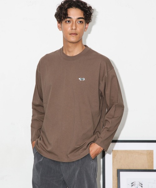 PENNEYS(ぺニーズ)の「「Penney's別注」ワンポイントTシャツロンT(Tシャツ/カットソー・メンズ・モカ/スミクロ/ホワイト・S/L/M)」の13枚目の写真