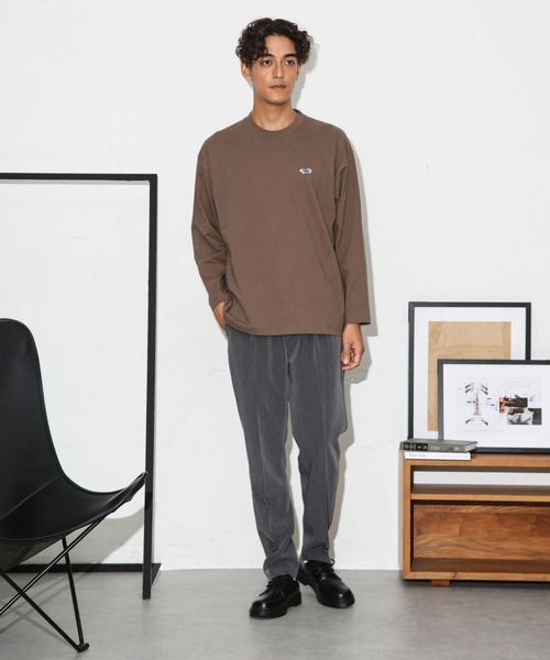 PENNEYS(ぺニーズ)の「「Penney's別注」ワンポイントTシャツロンT(Tシャツ/カットソー・メンズ・モカ/スミクロ/ホワイト・S/L/M)」の12枚目の写真