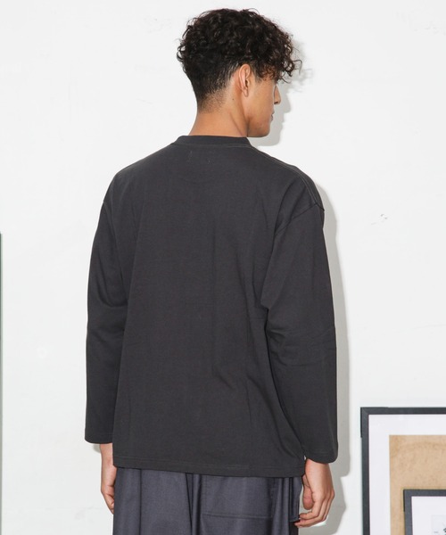 PENNEYS(ぺニーズ)の「「Penney's別注」ワンポイントTシャツロンT(Tシャツ/カットソー・メンズ・モカ/スミクロ/ホワイト・S/L/M)」の7枚目の写真