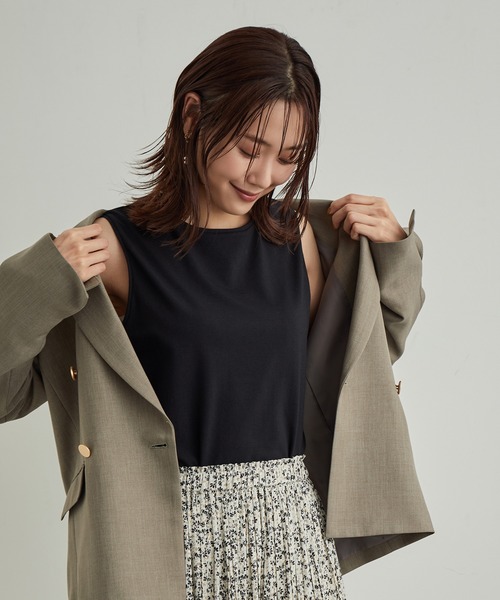 ROPE' PICNIC（ロペピクニック）の「Energyインナー（タンクトップ・レディース・ブラック/グレー系その他・38）」の6枚目の写真