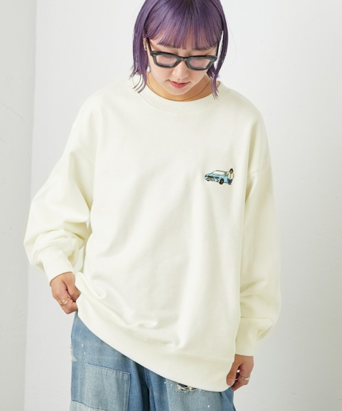 CIAOPANIC TYPY（チャオパニックティピー）の「【ユニセックス】ワンポイント刺繍裏毛スウェット（スウェット・メンズ・ライトグレー/アイボリー/チャコールグレー/ブラック/ネイビー/オフホワイト・MEDIUM/LARGE）」の21枚目の写真