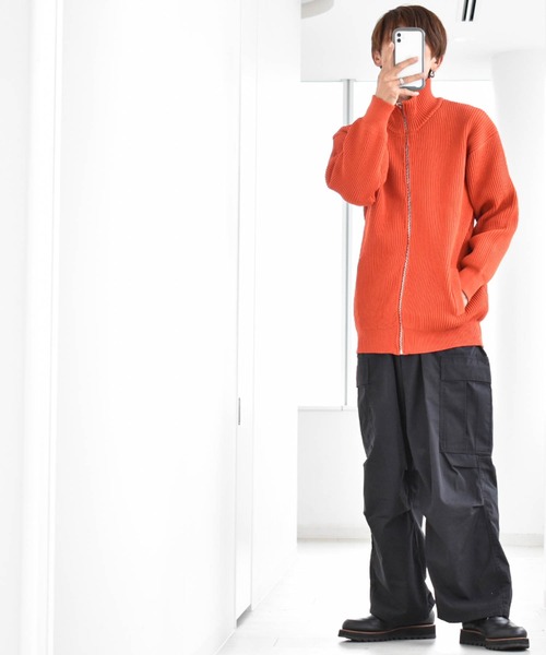 Anytime Songs（エニータイムソングス）の「畦編みドライバーズニット（ニット/セーター・メンズ・オレンジ/ブラウン/ライトベージュ/ブラック/グリーン・LARGE/MEDIUM/X-LARGE）」の11枚目の写真