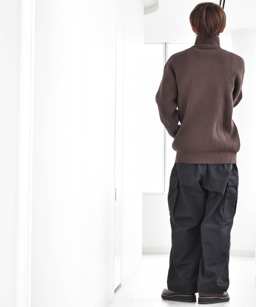 Anytime Songs（エニータイムソングス）の「畦編みドライバーズニット（ニット/セーター・メンズ・オレンジ/ブラウン/ライトベージュ/ブラック/グリーン・LARGE/MEDIUM/X-LARGE）」の6枚目の写真