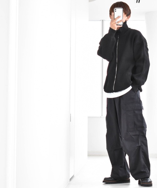 Anytime Songs（エニータイムソングス）の「畦編みドライバーズニット（ニット/セーター・メンズ・オレンジ/ブラウン/ライトベージュ/ブラック/グリーン・LARGE/MEDIUM/X-LARGE）」の18枚目の写真