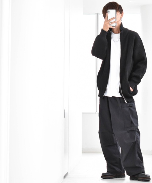 Anytime Songs（エニータイムソングス）の「畦編みドライバーズニット（ニット/セーター・メンズ・オレンジ/ブラウン/ライトベージュ/ブラック/グリーン・LARGE/MEDIUM/X-LARGE）」の21枚目の写真