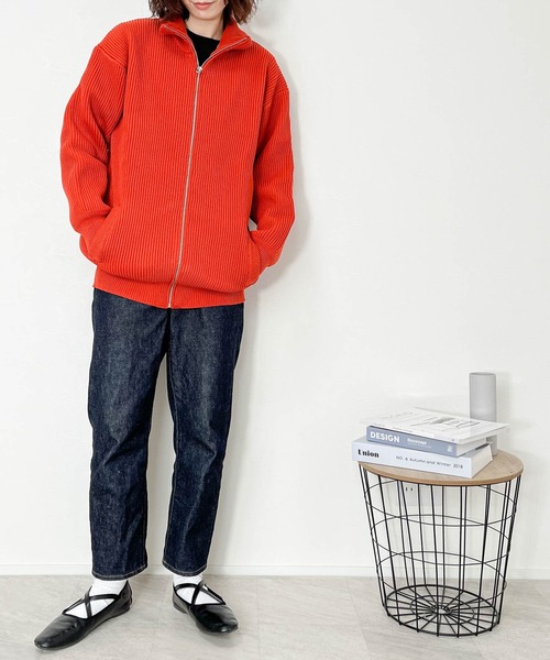 Anytime Songs（エニータイムソングス）の「畦編みドライバーズニット（ニット/セーター・メンズ・オレンジ/ブラウン/ライトベージュ/ブラック/グリーン・LARGE/MEDIUM/X-LARGE）」の15枚目の写真