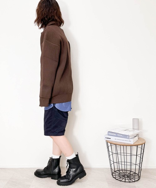 Anytime Songs（エニータイムソングス）の「畦編みドライバーズニット（ニット/セーター・メンズ・オレンジ/ブラウン/ライトベージュ/ブラック/グリーン・LARGE/MEDIUM/X-LARGE）」の9枚目の写真