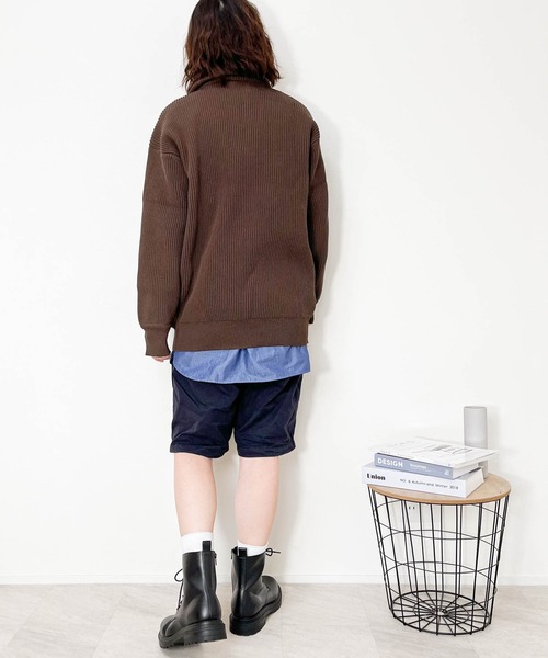 Anytime Songs（エニータイムソングス）の「畦編みドライバーズニット（ニット/セーター・メンズ・オレンジ/ブラウン/ライトベージュ/ブラック/グリーン・LARGE/MEDIUM/X-LARGE）」の10枚目の写真