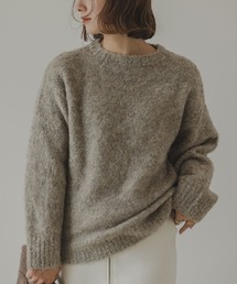 ウールブレンドシャギーニット