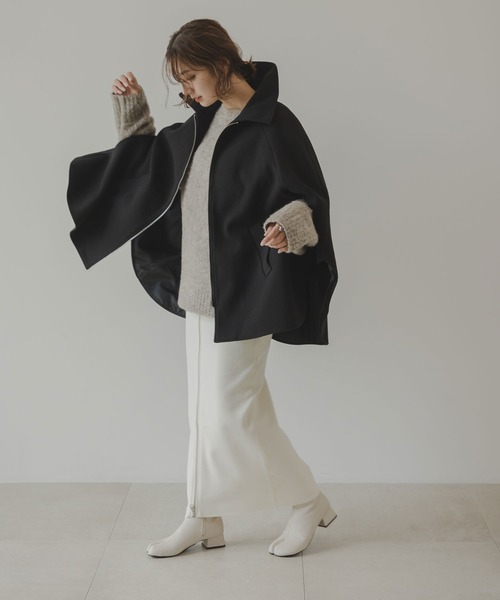 【COOR】送料込み ウールブレンドブックルヤンフードセーター セール】 【洗える】ウールカシミヤブレンドプルオーバー ニット