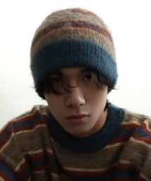 MASONPRINCE（メイソンプリンス）の「ワンポイントロゴ ボーダーニット帽 MZ2115【MASONPRINCE】（ニットキャップ/ビーニー・レディース）」