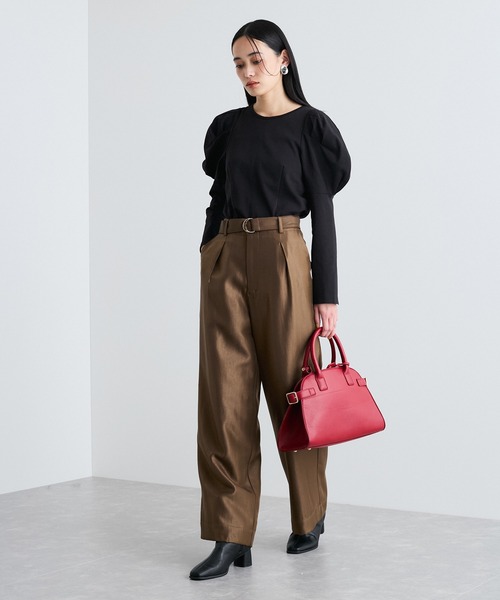 VIS(ビス)の「【洗える】タックボリュームスリーブカットソー(Tシャツ/カットソー・レディース・ブラック/オフホワイト/ターコイズブルー/グレー・FREE)」の19枚目の写真