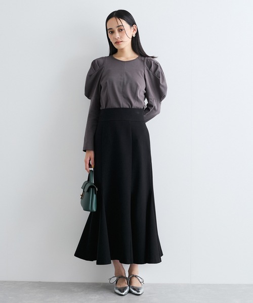 tシャツ タックボリュームスリーブカットソー レディース セール】【洗える】タックボリュームスリーブカットソー（T