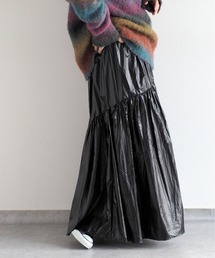 cepo | メタリックタフタギャザースカート(スカート)