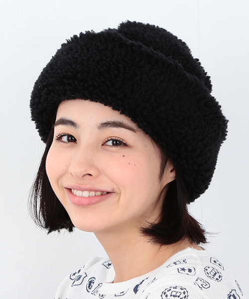 BEAMS BOY（ビームスボーイ）の「decho / ボア ハット 15FW（ハット・レディース・ナチュラル/ブラック・ONE SIZE）」の2枚目の写真