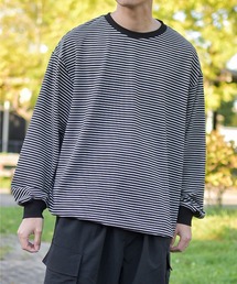 INTERPLAY | 【INTERPLAY x たいが】コンビカラー ドロスト ロンプスリーブトップス(Tシャツ/カットソー)