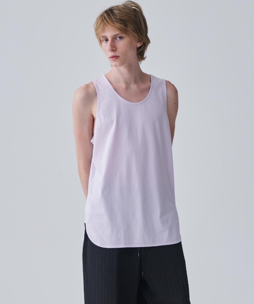 Iroquois（イロコイ）の「LAYERED LONG T/T（タンクトップ・メンズ・ライトブルー/ライトピンク/オフホワイト/ベージュ/ブラック・1/2/3）」の5枚目の写真