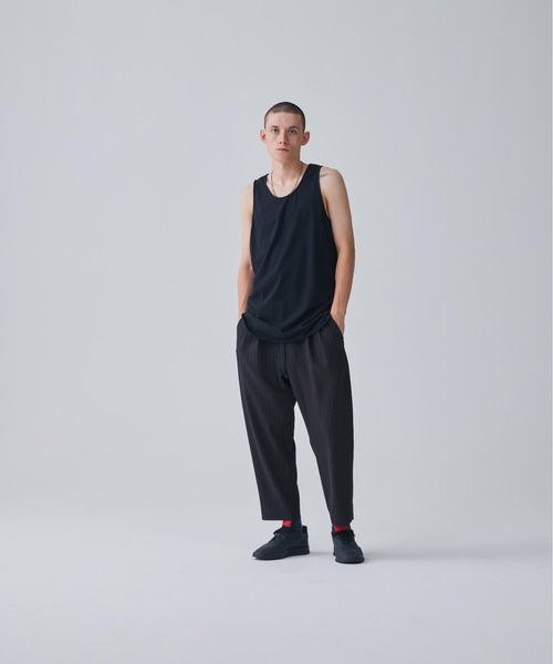 Iroquois（イロコイ）の「LAYERED LONG T/T（タンクトップ・メンズ・ライトブルー/ライトピンク/オフホワイト/ベージュ/ブラック・1/2/3）」の7枚目の写真