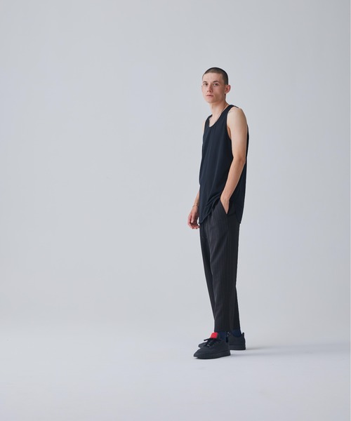 Iroquois（イロコイ）の「LAYERED LONG T/T（タンクトップ・メンズ・ライトブルー/ライトピンク/オフホワイト/ベージュ/ブラック・1/2/3）」の8枚目の写真