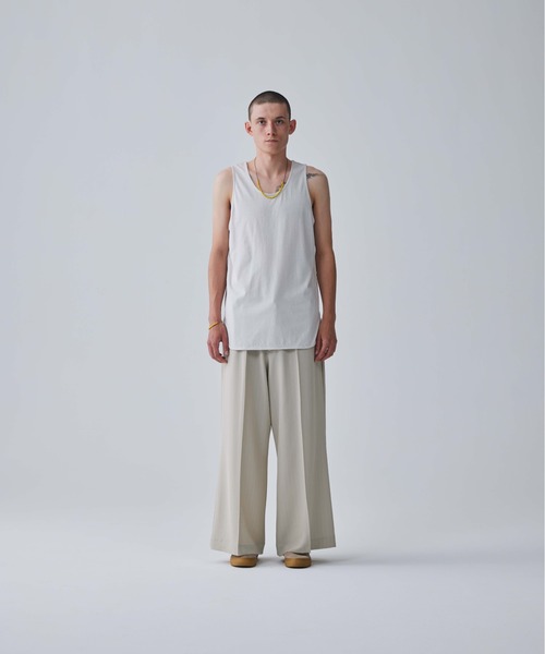 Iroquois（イロコイ）の「LAYERED LONG T/T（タンクトップ・メンズ・ライトブルー/ライトピンク/オフホワイト/ベージュ/ブラック・1/2/3）」の11枚目の写真