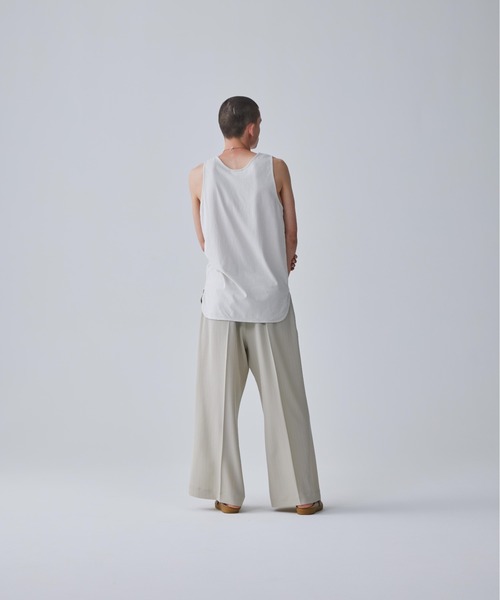 Iroquois（イロコイ）の「LAYERED LONG T/T（タンクトップ・メンズ・ライトブルー/ライトピンク/オフホワイト/ベージュ/ブラック・1/2/3）」の12枚目の写真