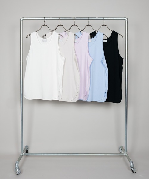 Iroquois（イロコイ）の「LAYERED LONG T/T（タンクトップ・メンズ・ライトブルー/ライトピンク/オフホワイト/ベージュ/ブラック・1/2/3）」の20枚目の写真