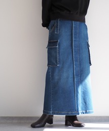 MOIST＆WARMカーゴデニムスカート