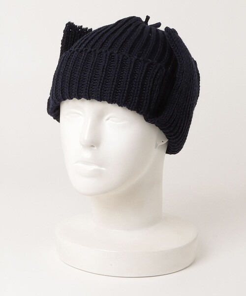 Stuart Austin（ステュアートオースティン）の「【Stuart Austin/ステュアートオースティン】リブニットフライトキャップ（ニットキャップ/ビーニー・レディース・ブラック/アイボリー/ネイビー・FREE）」の9枚目の写真