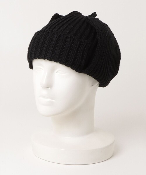 Stuart Austin（ステュアートオースティン）の「【Stuart Austin/ステュアートオースティン】リブニットフライトキャップ（ニットキャップ/ビーニー・レディース・ブラック/アイボリー/ネイビー・FREE）」の14枚目の写真
