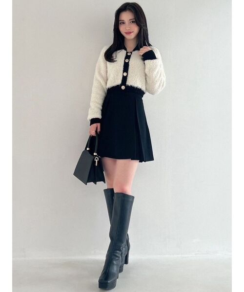 RESEXXY（リゼクシー）の「ハイウエストフレアミニスカート（スカート・レディース・ベージュ/ブラック/アイボリー・FREE）」の22枚目の写真