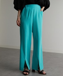 [低身長サイズ有]美脚シルエットスリットフレアパンツ