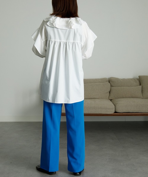 RANAN（ラナン）の「[低身長サイズ有]美脚シルエットスリットフレアパンツ（その他パンツ・レディース・チャコール/ブラック/ライトグレー/ロイヤルブルー/ライトピンク/ブルー系その他・LL/S/M/L）」の22枚目の写真