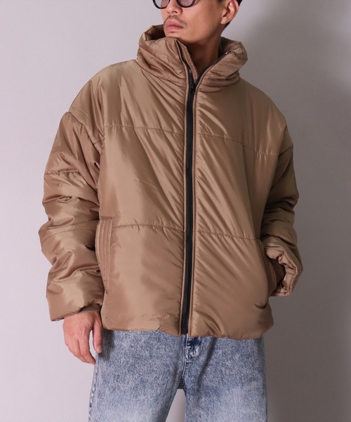 BAYBLO（ベイブロ）の「(DV)【ユニセックス】中綿 パデット ボリューム ジャケット（ダウンジャケット/コート・メンズ・オフホワイト/チャコールグレー/ブラック/ベージュ・LARGE/MEDIUM/X-LARGE）」の4枚目の写真