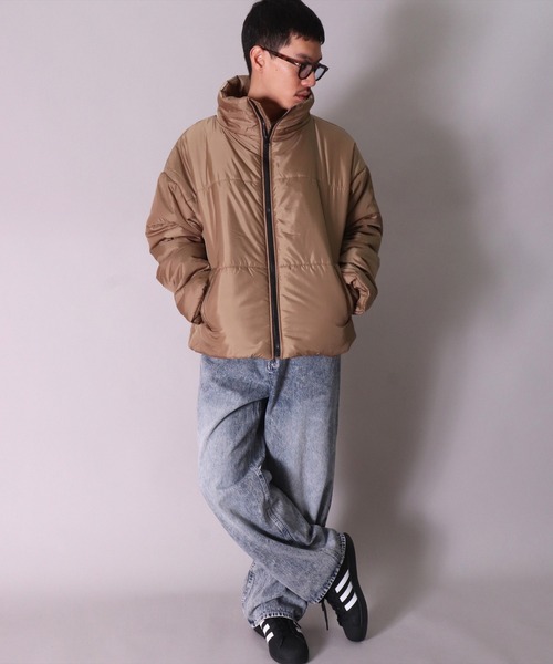 BAYBLO（ベイブロ）の「(DV)【ユニセックス】中綿 パデット ボリューム ジャケット（ダウンジャケット/コート・メンズ・オフホワイト/チャコールグレー/ブラック/ベージュ・LARGE/MEDIUM/X-LARGE）」の8枚目の写真