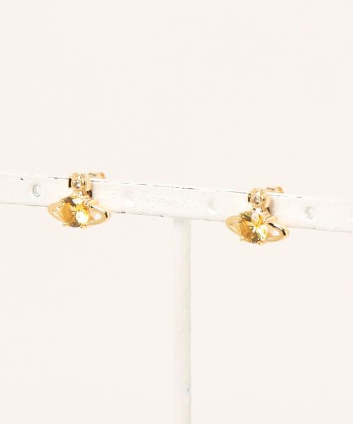 Vivienne Westwood（ヴィヴィアンウエストウッド）の「REINA EARRINGS（ピアス（両耳用）・レディース・シルバー/イエロー/ブルー系その他/パープル系その他・FREE）」の4枚目の写真