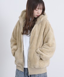 ボア ジップアップ フーディー