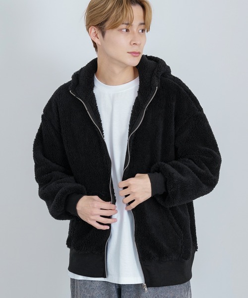 improves（インプローブス）の「ボア ジップアップ フーディー（パーカー・メンズ・ブラック/ベージュ/ブラウン/ホワイト・LARGE/MEDIUM/X-LARGE）」の3枚目の写真