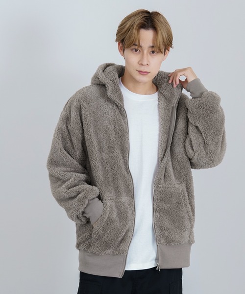 improves（インプローブス）の「ボア ジップアップ フーディー（パーカー・メンズ・ブラック/ベージュ/ブラウン/ホワイト・LARGE/MEDIUM/X-LARGE）」の14枚目の写真