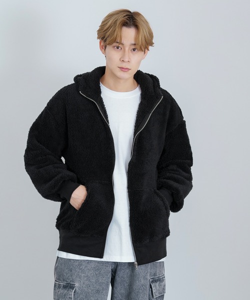 improves（インプローブス）の「ボア ジップアップ フーディー（パーカー・メンズ・ブラック/ベージュ/ブラウン/ホワイト・LARGE/MEDIUM/X-LARGE）」の8枚目の写真