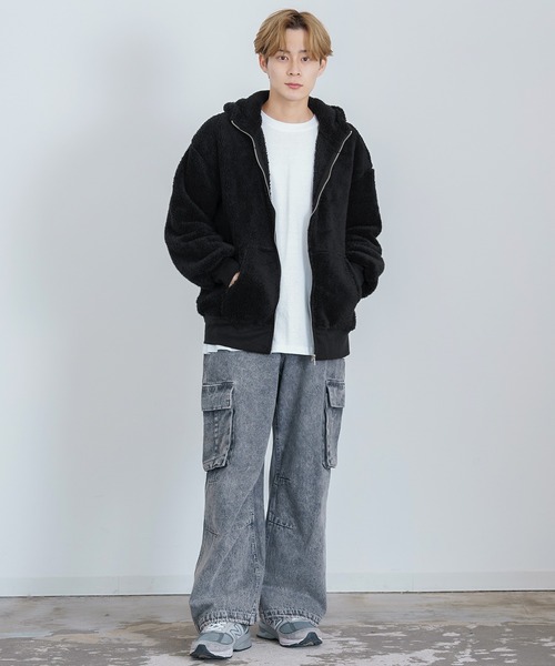 improves（インプローブス）の「ボア ジップアップ フーディー（パーカー・メンズ・ブラック/ベージュ/ブラウン/ホワイト・LARGE/MEDIUM/X-LARGE）」の12枚目の写真