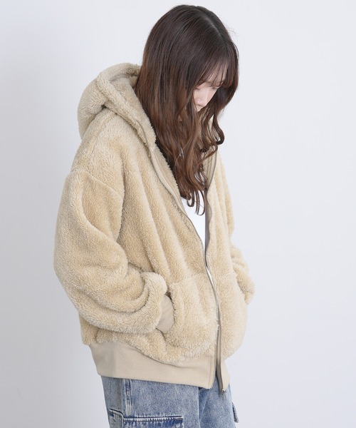 improves（インプローブス）の「ボア ジップアップ フーディー（パーカー・メンズ・ブラック/ベージュ/ブラウン/ホワイト・LARGE/MEDIUM/X-LARGE）」の17枚目の写真