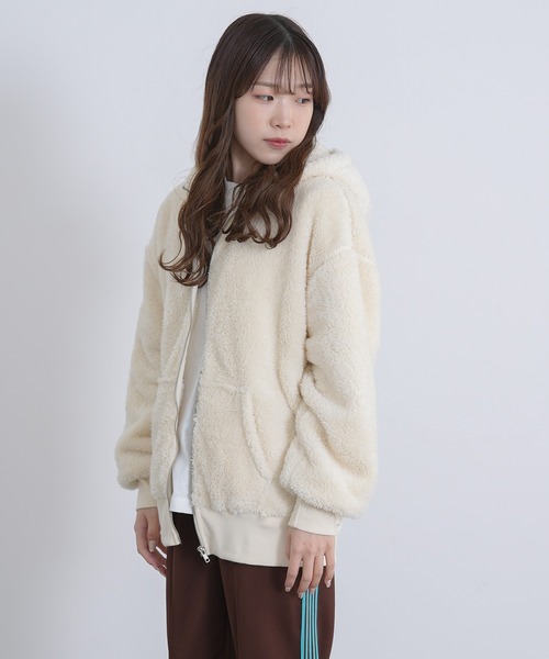 improves（インプローブス）の「ボア ジップアップ フーディー（パーカー・メンズ・ブラック/ベージュ/ブラウン/ホワイト・LARGE/MEDIUM/X-LARGE）」の5枚目の写真